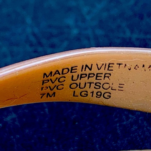 MK Michael Kors Jet Set Jelly Flip Flop Sandals Pink Champagne Straps PVC/Cork 7 - Picture 8 of 8